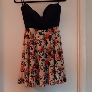 Blue and flower dress